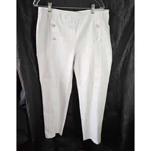 ZAC & RACHEL White Pants Slacks Ankle Size 6